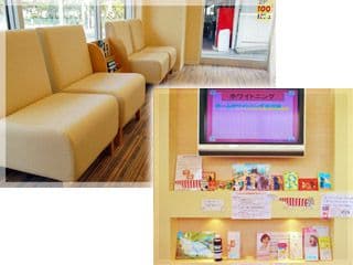 北欧のカフェのようなキレイで素敵な待合室